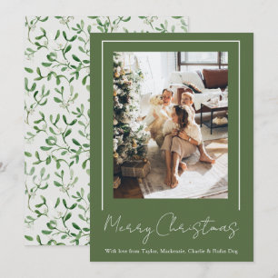 Cartes Pour Fêtes Annuelles Joyeux Noël Gui Photo Personnalisée