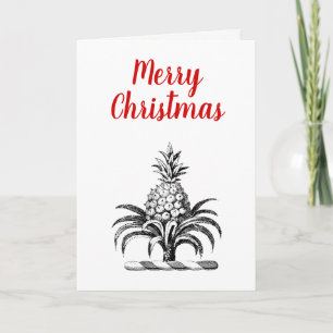 Cartes Pour Fêtes Annuelles Joyeux Noël Heraldique ananas Crest
