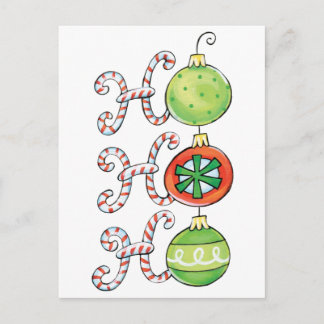 Cartes Pour Fêtes Annuelles Joyeux Noël Ho Ho Ho, Décorations Canne à Sucre