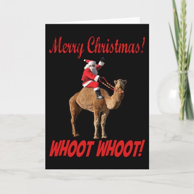 Cartes Pour Fêtes Annuelles Joyeux Noël Hump Day Père Noël & Camel (Devant)