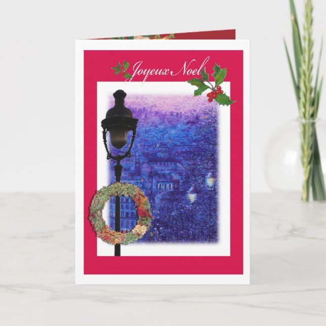 Cartes Pour Fêtes Annuelles Joyeux Noel illustre Paris (Devant)