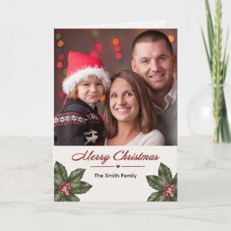 Cartes Pour Fêtes Annuelles Joyeux Noël Insérez votre photo personnalisée