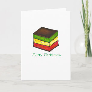 Cartes Pour Fêtes Annuelles Joyeux Noël Italien Arc en Ciel Sept Couches Cooki