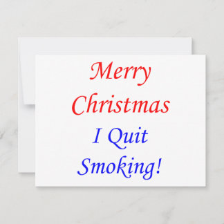 Cartes Pour Fêtes Annuelles Joyeux Noël J'Arrête De Fumer !