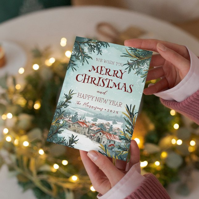 Cartes Pour Fêtes Annuelles Joyeux Noël Je Joyeux Nouvel An Hiver (Créateur téléchargé)