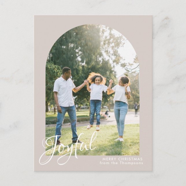 Cartes Pour Fêtes Annuelles Joyeux Noël Joyeux à Arc Joyeux (Devant)