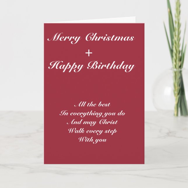 Cartes Pour Fêtes Annuelles Joyeux Noël Joyeux anniversaire (Devant)