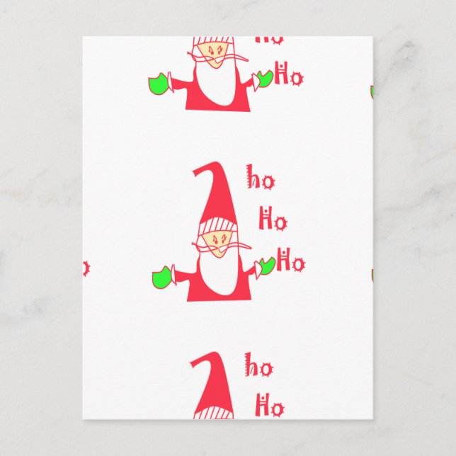 Cartes Pour Fêtes Annuelles Joyeux Noël Joyeux Noël Drôle Père Noël Hohoho (Devant)