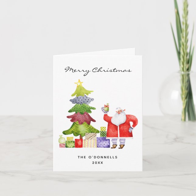 Cartes Pour Fêtes Annuelles Joyeux Noël Joyeux Noël Joyeux Père Noël (Devant)