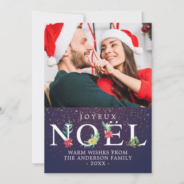 Cartes Pour Fêtes Annuelles Joyeux Noël Joyeux NOEL Salutation Photo (Devant)