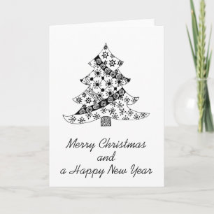 Cartes Pour Fêtes Annuelles Joyeux Noël Joyeux Nouvel An Arbre de Noël