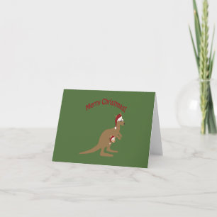 Cartes Pour Fêtes Annuelles Joyeux Noël Kangaroos