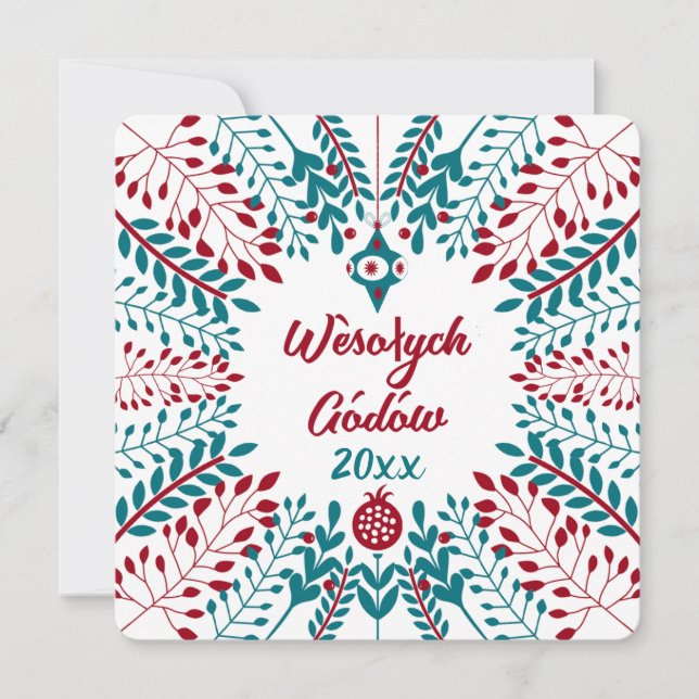 Cartes Pour Fêtes Annuelles Joyeux Noël, Kashubian Kaszubi Merry Christmas (Devant)