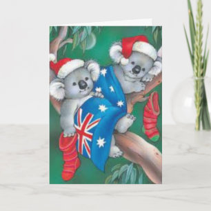 Cartes Pour Fêtes Annuelles Joyeux Noël koalas