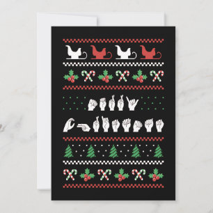 Cartes Pour Fêtes Annuelles Joyeux Noël - Langue des Signes Américaine I