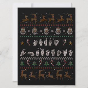 Cartes Pour Fêtes Annuelles Joyeux Noël - Langue des Signes Américaine II