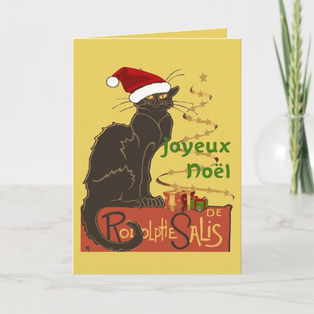 Cartes Pour Fêtes Annuelles Joyeux Noël Le Chat Noir, le Noël parodique (Devant)