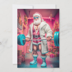 Cartes Pour Fêtes Annuelles Joyeux Noël   Le Père Noël Soulève Plus que des Ca