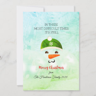 Cartes Pour Fêtes Annuelles Joyeux Noël le plus difficile des temps Snowman