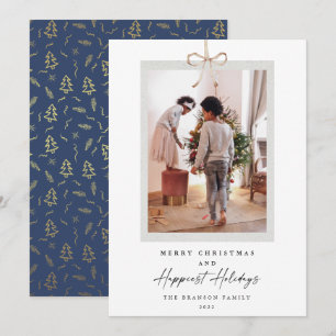 Cartes Pour Fêtes Annuelles Joyeux Noël le plus heureux Photo Moderne