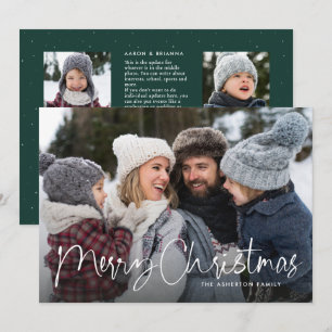 Cartes Pour Fêtes Annuelles Joyeux Noël lettre d'information de la famille ver