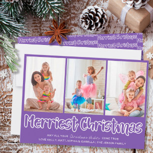 Cartes Pour Fêtes Annuelles Joyeux Noël Lettre Ouverte 3 Photo Verticale