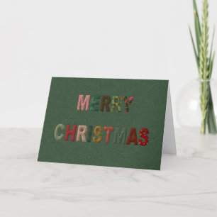 Cartes Pour Fêtes Annuelles Joyeux Noël Lettres Rembourrées