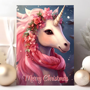 Cartes Pour Fêtes Annuelles Joyeux Noël Licorne Magique