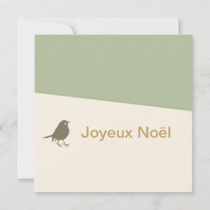 Cartes Pour Fêtes Annuelles Joyeux Noel Little Bird Neige Noël