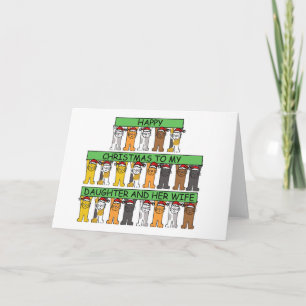 Cartes Pour Fêtes Annuelles Joyeux Noël Ma fille et sa femme.