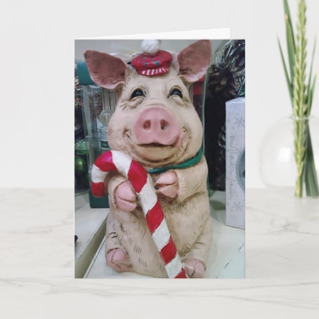 CARTES POUR FÊTES ANNUELLES JOYEUX NOËL MA PETITE PIGGIE (Devant)