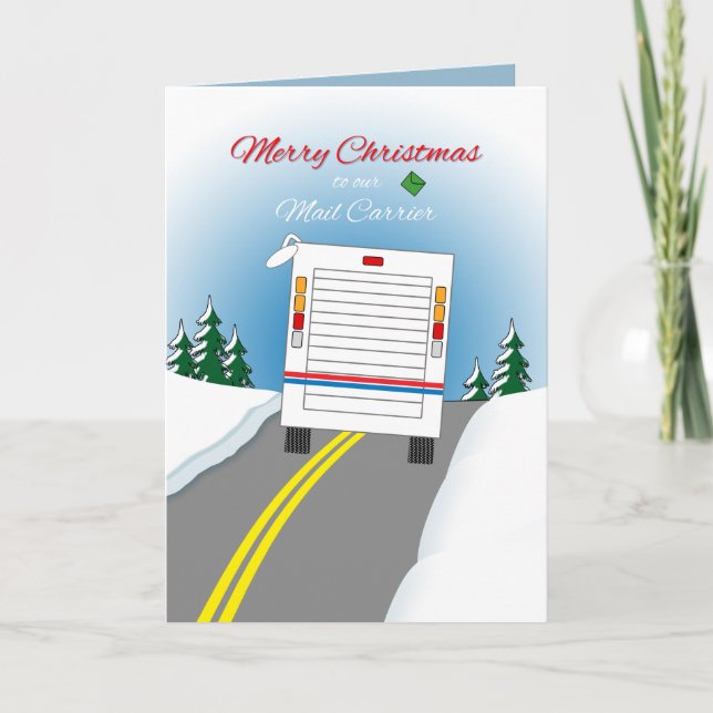 Cartes Pour Fêtes Annuelles Joyeux Noël Mailtruck pour le transporteur de (Devant)