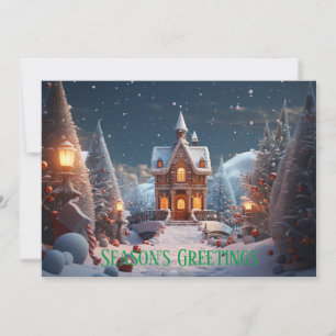 Cartes Pour Fêtes Annuelles Joyeux Noël Maison en pain d'épices de Noël
