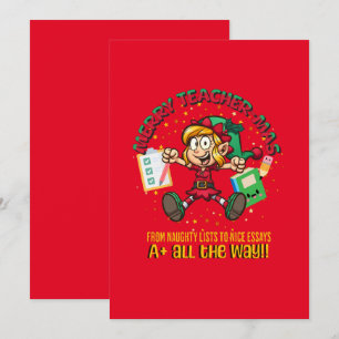 Cartes Pour Fêtes Annuelles Joyeux Noël-Maître !