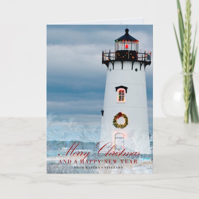 Cartes Pour Fêtes Annuelles Joyeux Noël Martha’s Vineyard Card (Devant)