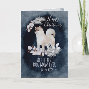 Cartes Pour Fêtes Annuelles Joyeux Noël Meilleur Chien Maman Animal de compagn