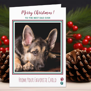 Cartes Pour Fêtes Annuelles Joyeux Noël mignon chien papa