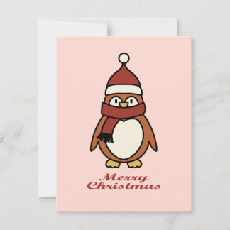 Cartes Pour Fêtes Annuelles joyeux noël mignon pingouin