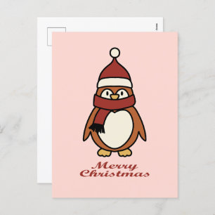 Cartes Pour Fêtes Annuelles joyeux noël mignon pingouin