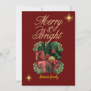 Cartes Pour Fêtes Annuelles Joyeux Noël Mini arc brillant Photo