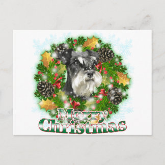 Cartes Pour Fêtes Annuelles Joyeux Noël Miniature Schnauser