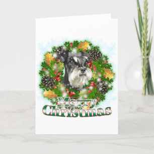 Cartes Pour Fêtes Annuelles Joyeux Noël Miniature Schnauser