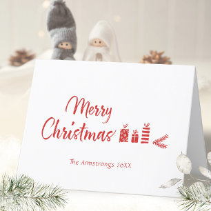 Cartes Pour Fêtes Annuelles Joyeux Noël minimaliste moderne Nouvel An