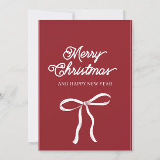 Cartes Pour Fêtes Annuelles Joyeux Noël minimaliste rouge