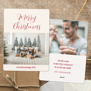 Cartes Pour Fêtes Annuelles Joyeux Noël minimaliste Script moderne