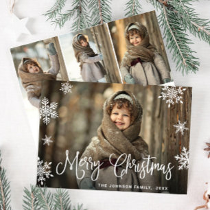 Cartes Pour Fêtes Annuelles Joyeux Noël moderne 4 PHOTO Salutation