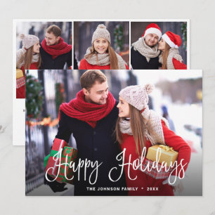 Cartes Pour Fêtes Annuelles Joyeux Noël moderne 4 PHOTO Salutation