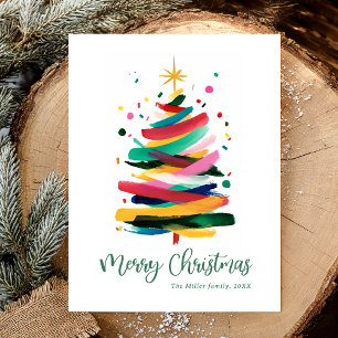 Cartes Pour Fêtes Annuelles Joyeux Noël Moderne Coloré