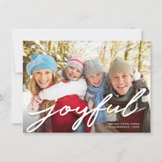 Cartes Pour Fêtes Annuelles Joyeux Noël moderne écriture manuscrite Script Pho