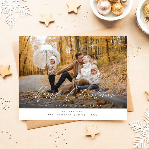 Cartes Pour Fêtes Annuelles Joyeux Noël Moderne Et Joyeux Nouvel An 4 Photo